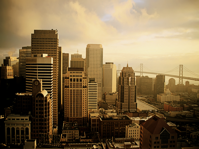 Vintage San Francisco Skyline